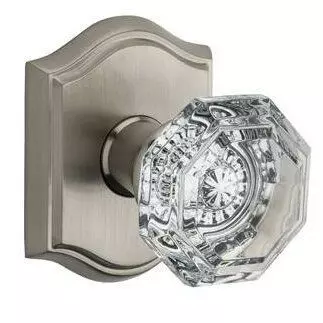 Crystal Privacy Door Knob with Traditional Arch Rose 3D model_0