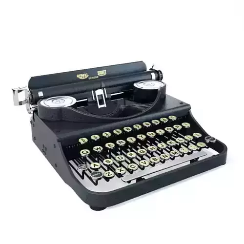 Retro Black Typewriter