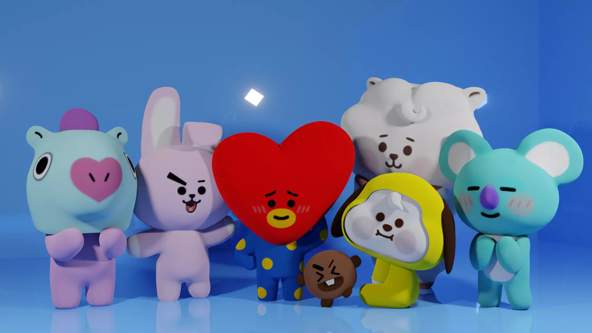 BT21 all characters  3D model_0