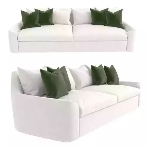 Custom sofa in white upholstery
