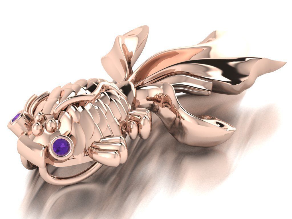 fish pendant 3D print model_38
