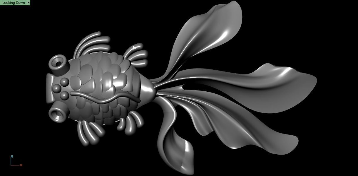 fish pendant 3D print model_9