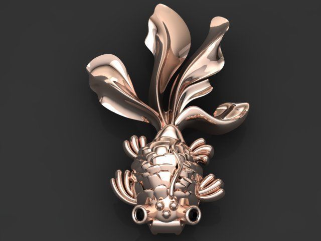 fish pendant 3D print model_1