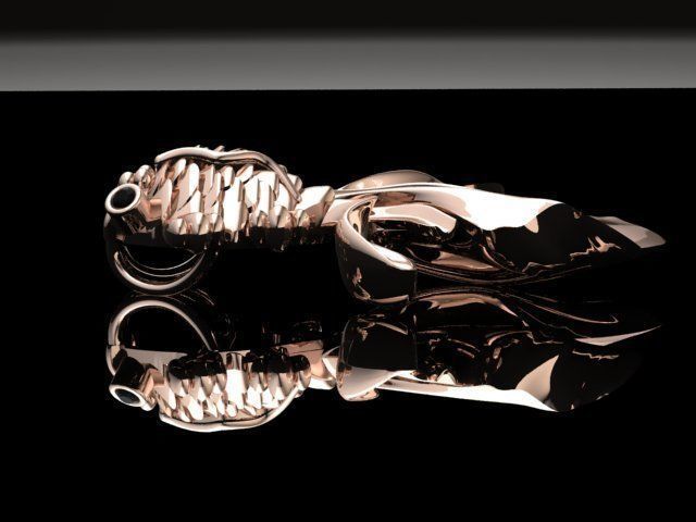 fish pendant 3D print model_33