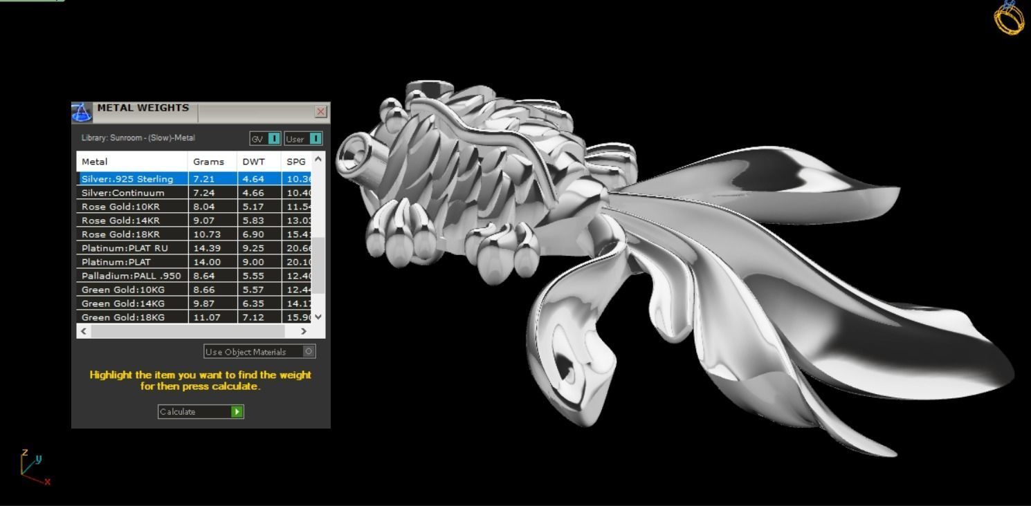 fish pendant 3D print model_10