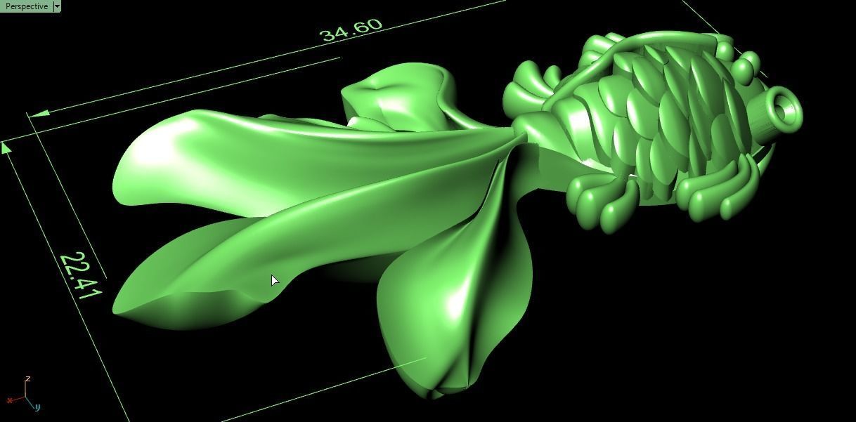 fish pendant 3D print model_8