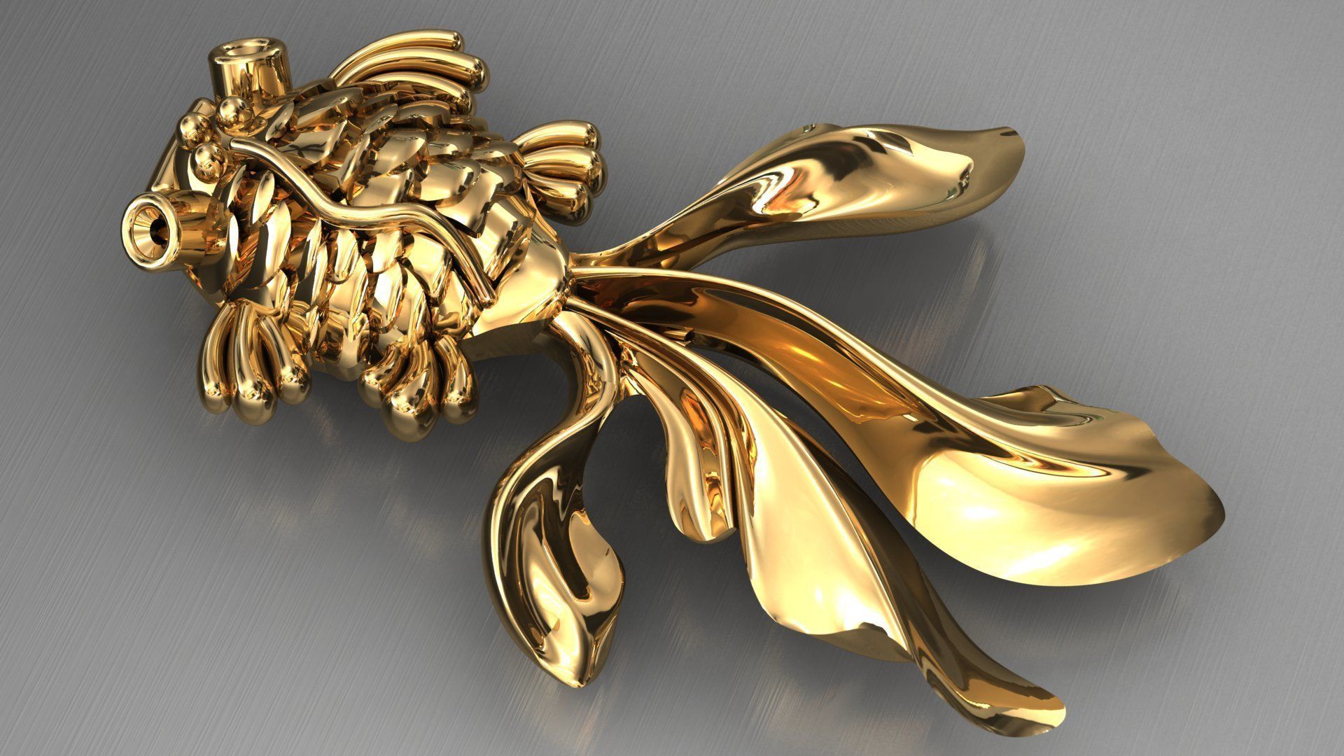 fish pendant 3D print model_7