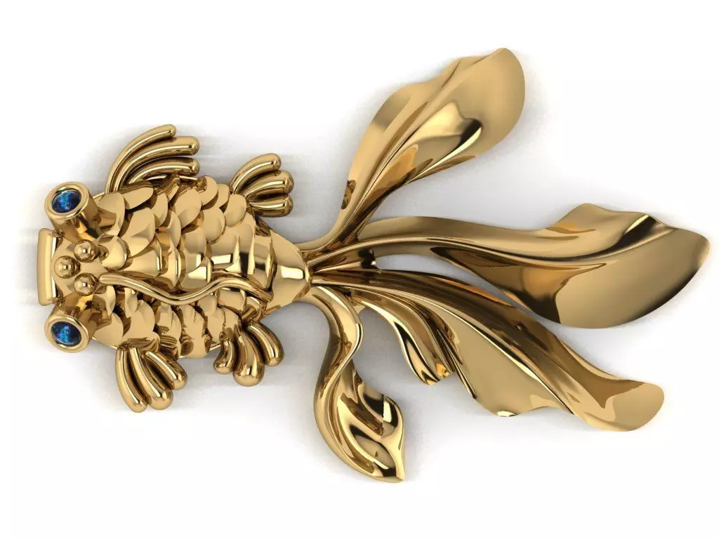 fish pendant 3D print model_0