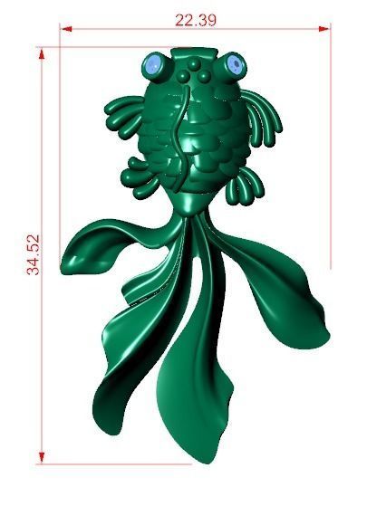 fish pendant 3D print model_5