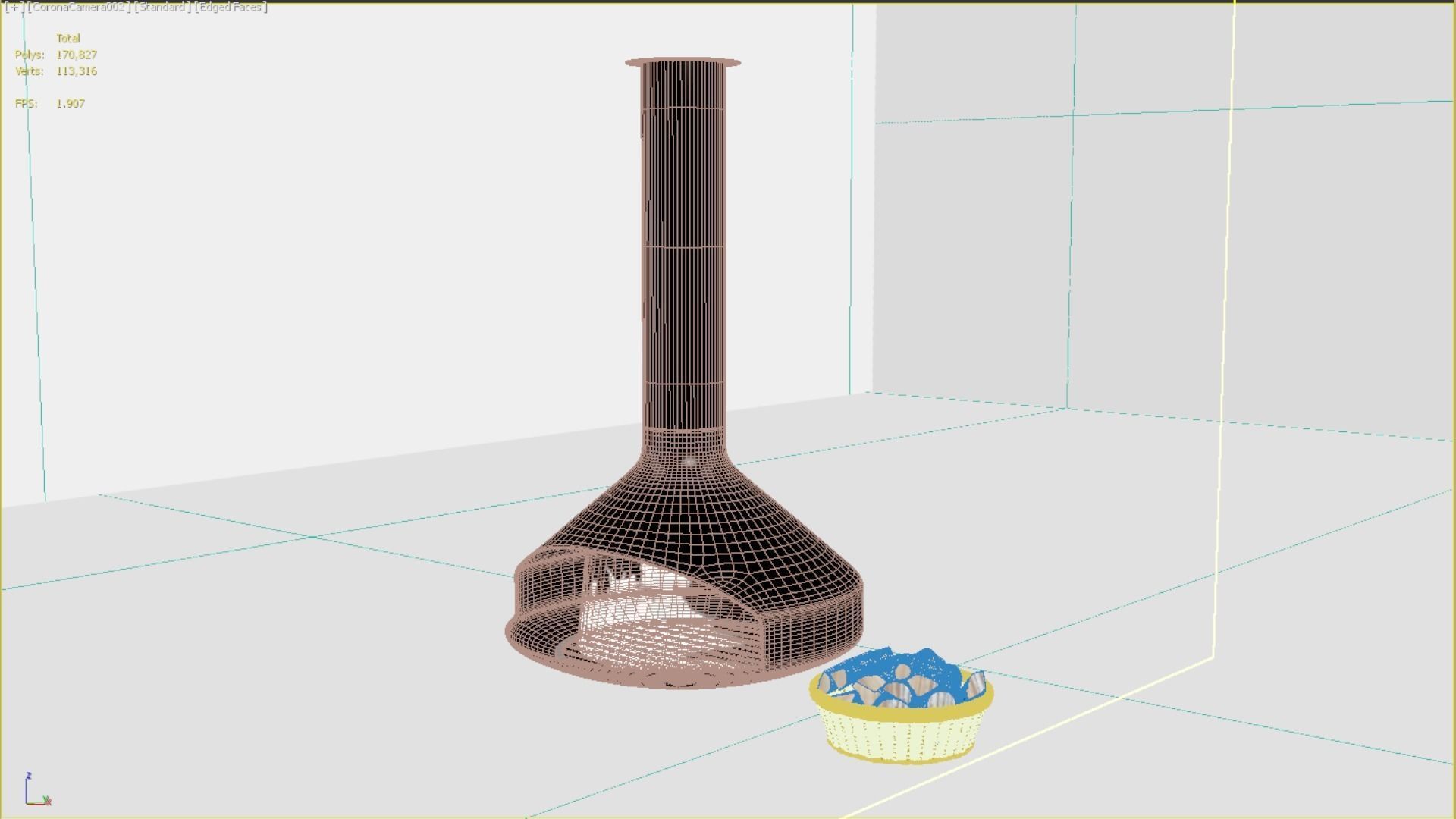 Fireplace and wood model 6 3D 3D model_6