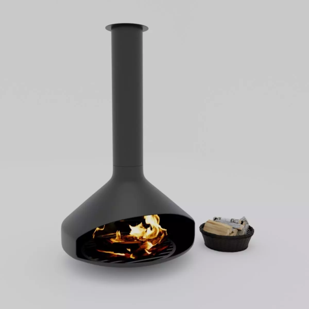 Fireplace and wood model 6 3D 3D model_0