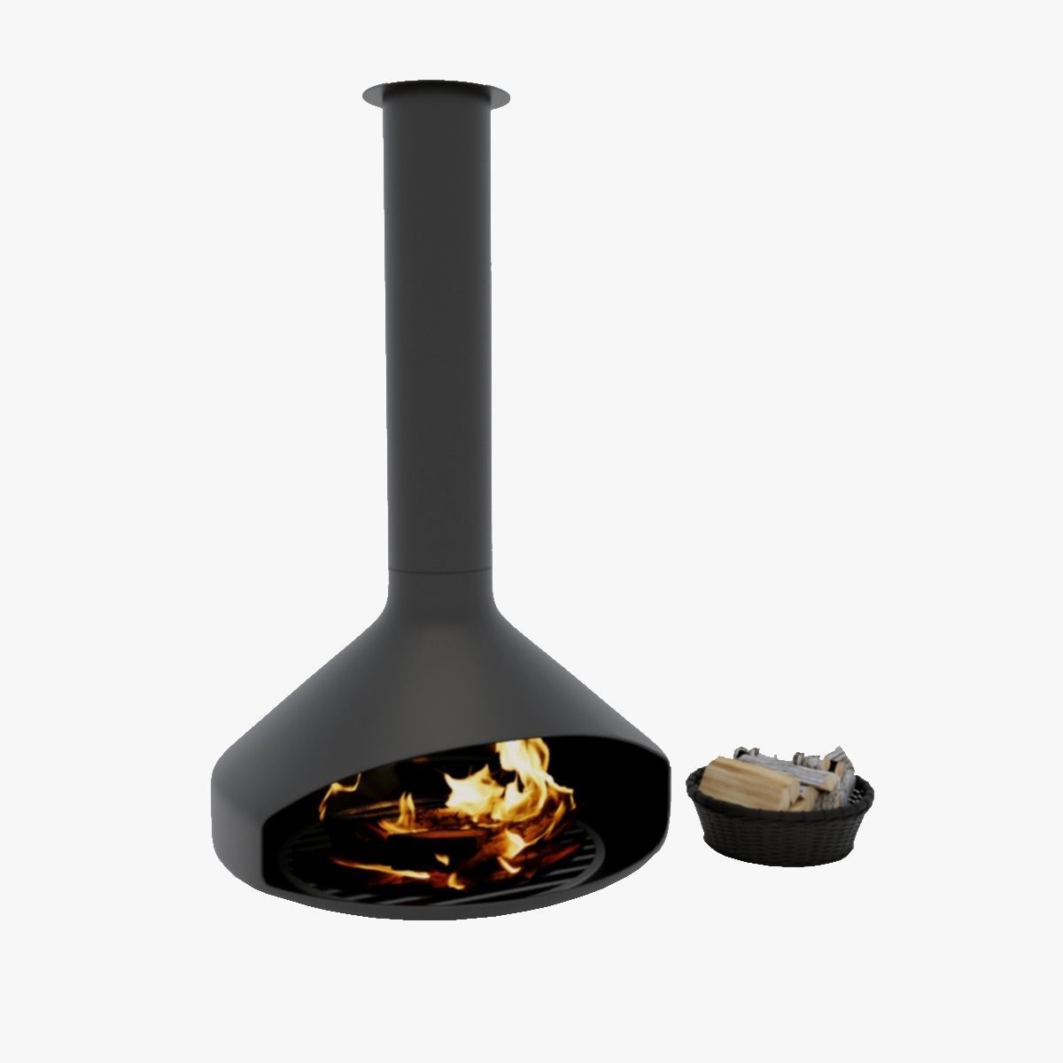Fireplace and wood model 6 3D 3D model_7