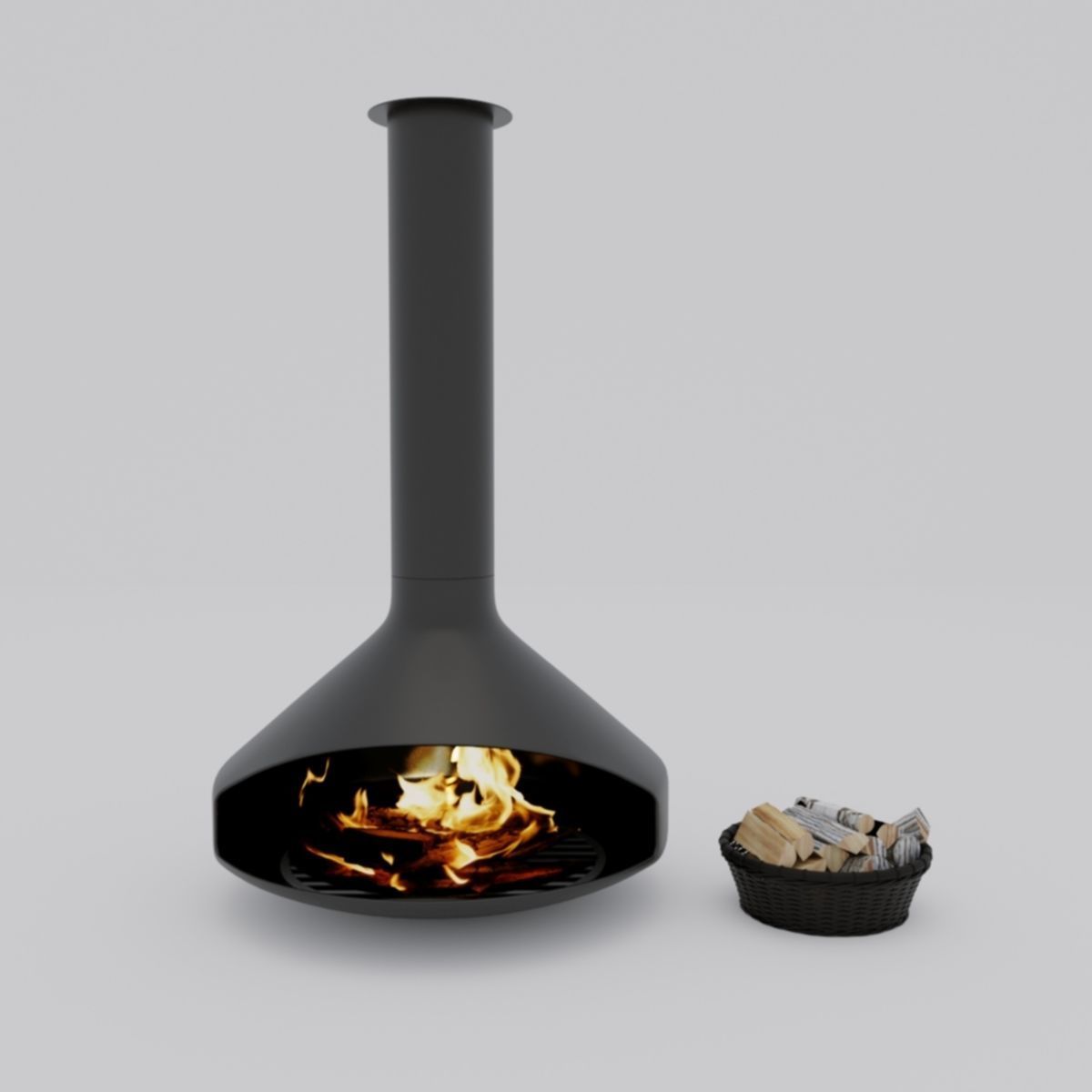 Fireplace and wood model 6 3D 3D model_5