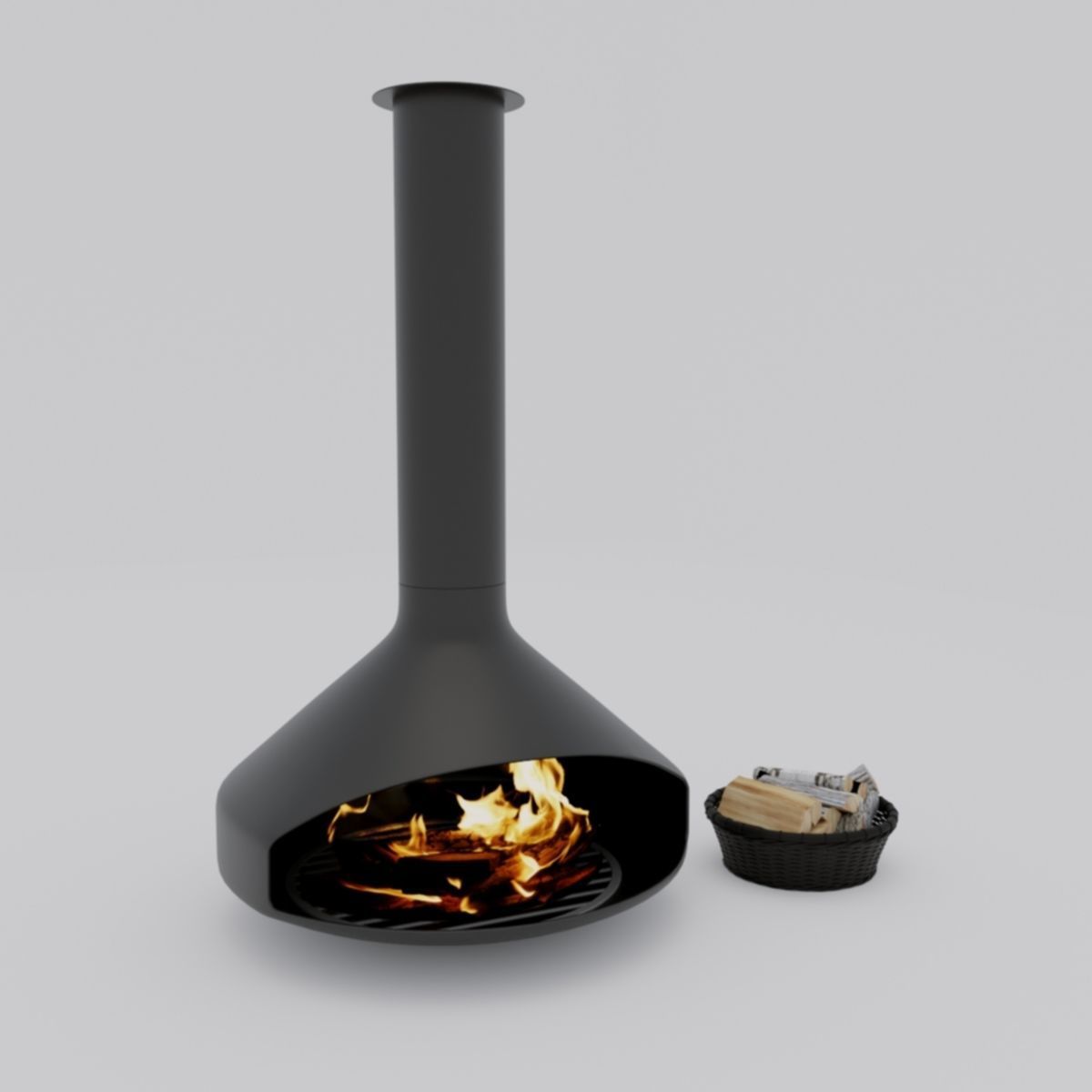Fireplace and wood model 6 3D 3D model_2