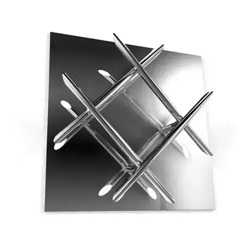 Chrome Double Tic Tac Toe Shaped Lamp