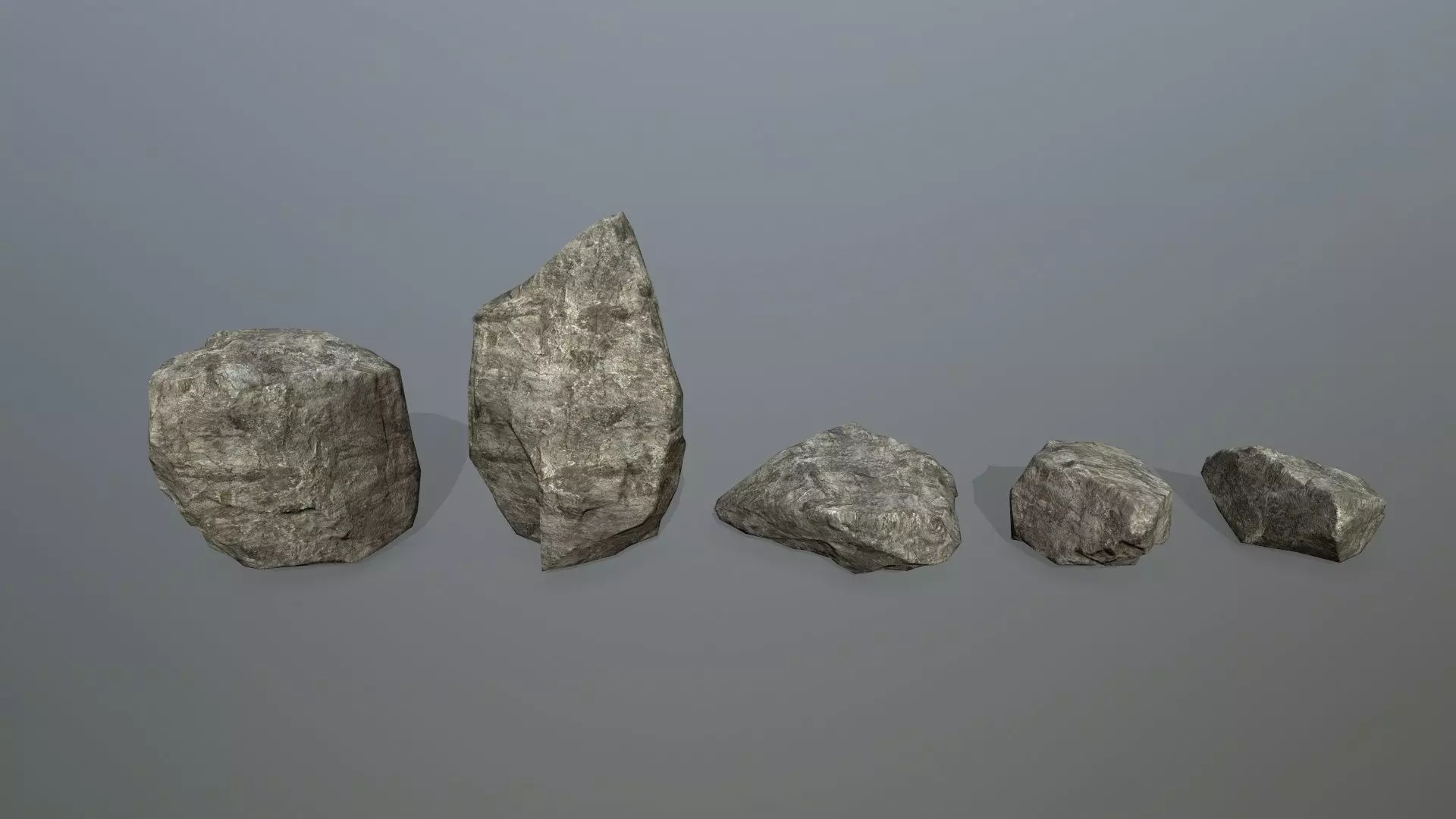 rocks group of Low-poly 3D model_0