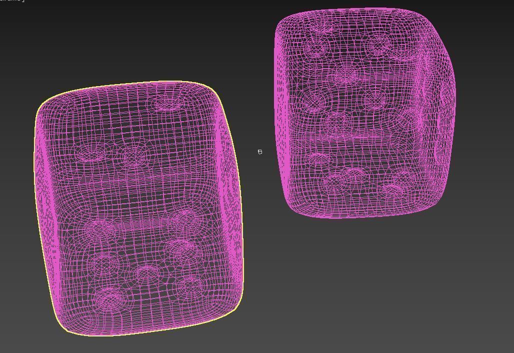 A pair of rolling Dice - 3D Model 3D model_2