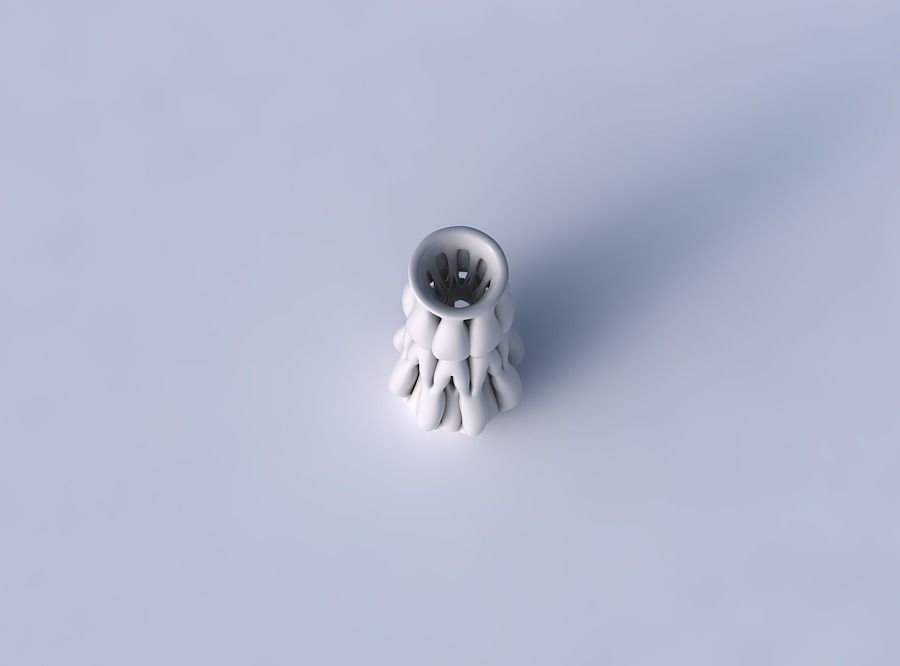 Vase with fat intertwining lines tapered 3D print model_2