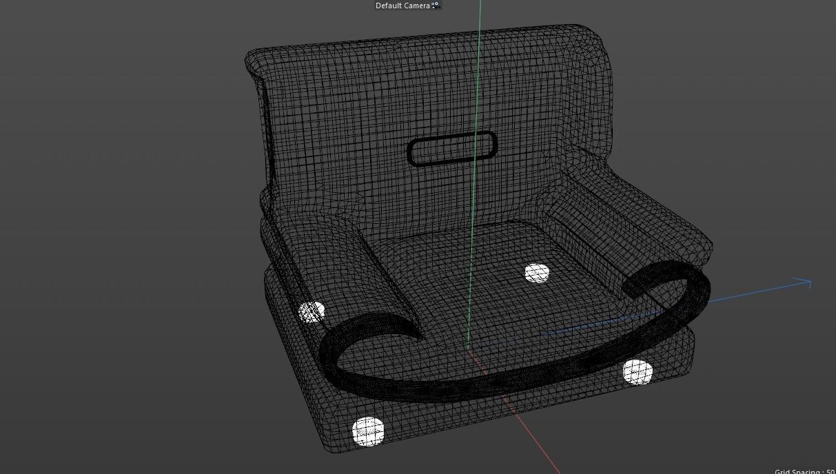 1 sit Pattern sofa- flower 3D model_2