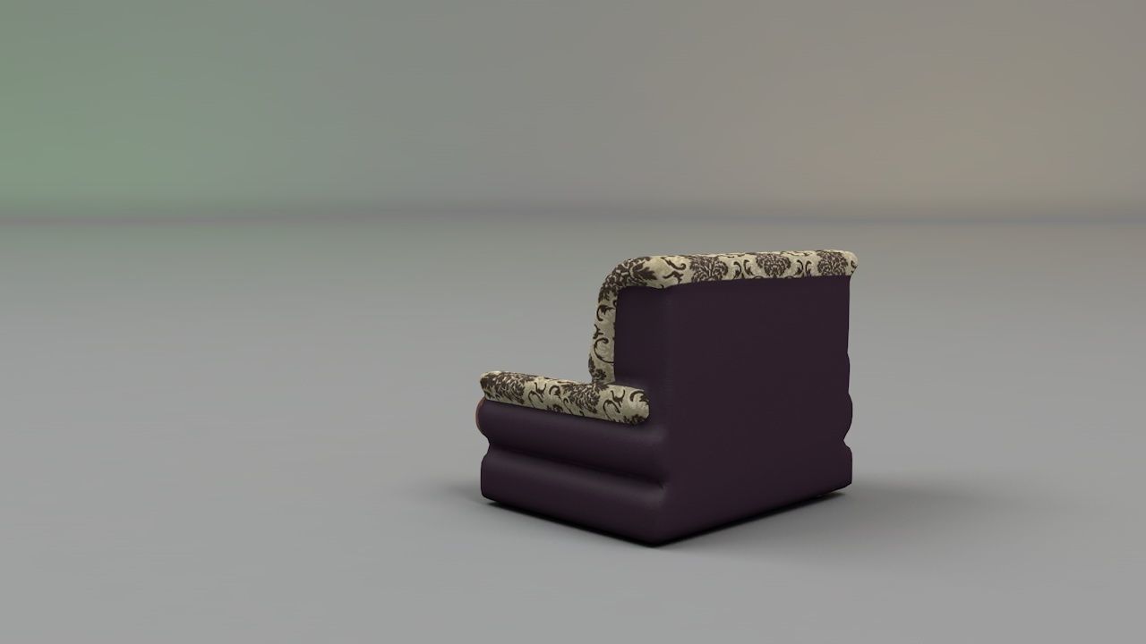 1 sit Pattern sofa- flower 3D model_7