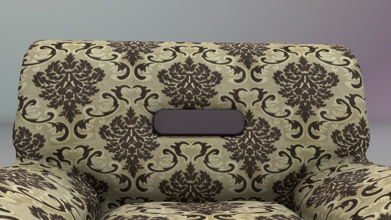 1 sit Pattern sofa- flower 3D model_1