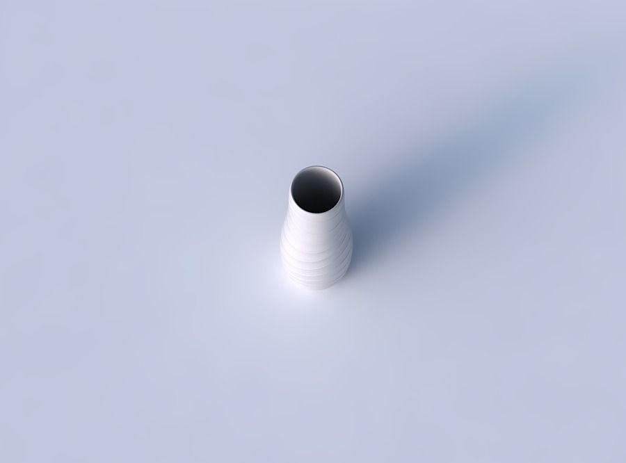 Vase with distorted horizontal dents 3D print model_2