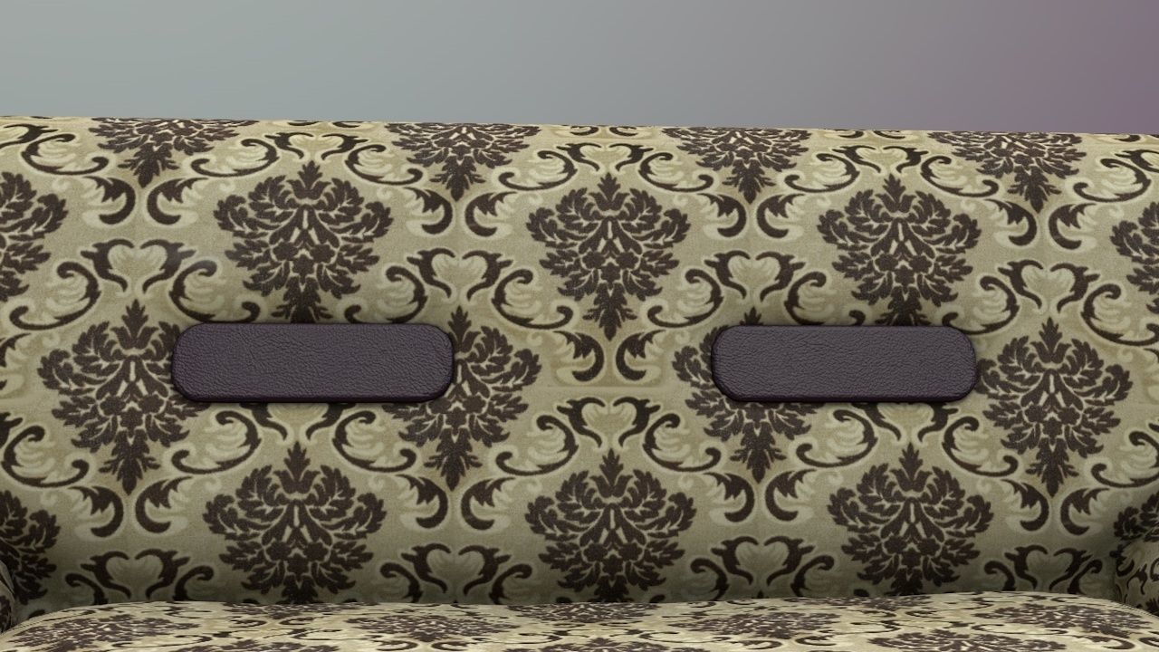 2 sit Pattern sofa - flower 3D model_5