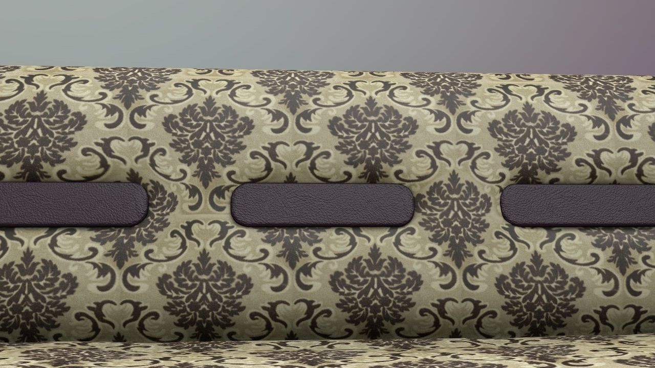 3 sit Pattern sofa - flower 3D model_5