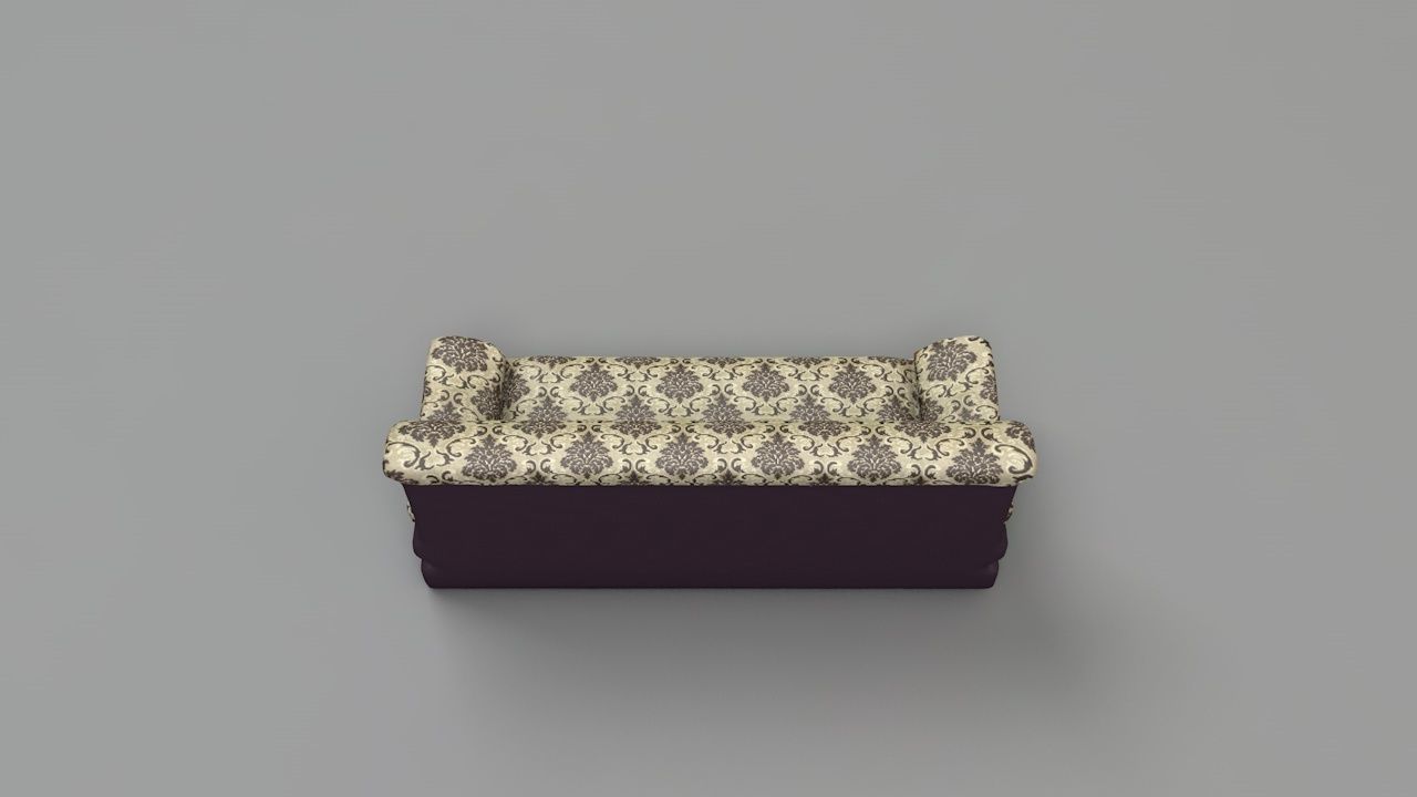 3 sit Pattern sofa - flower 3D model_3