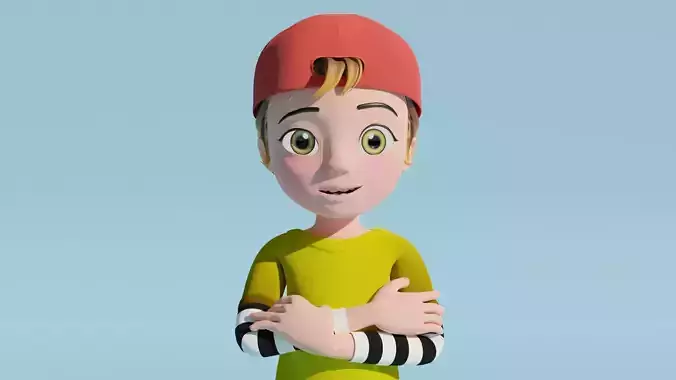 Cartoon Boy Rigged
