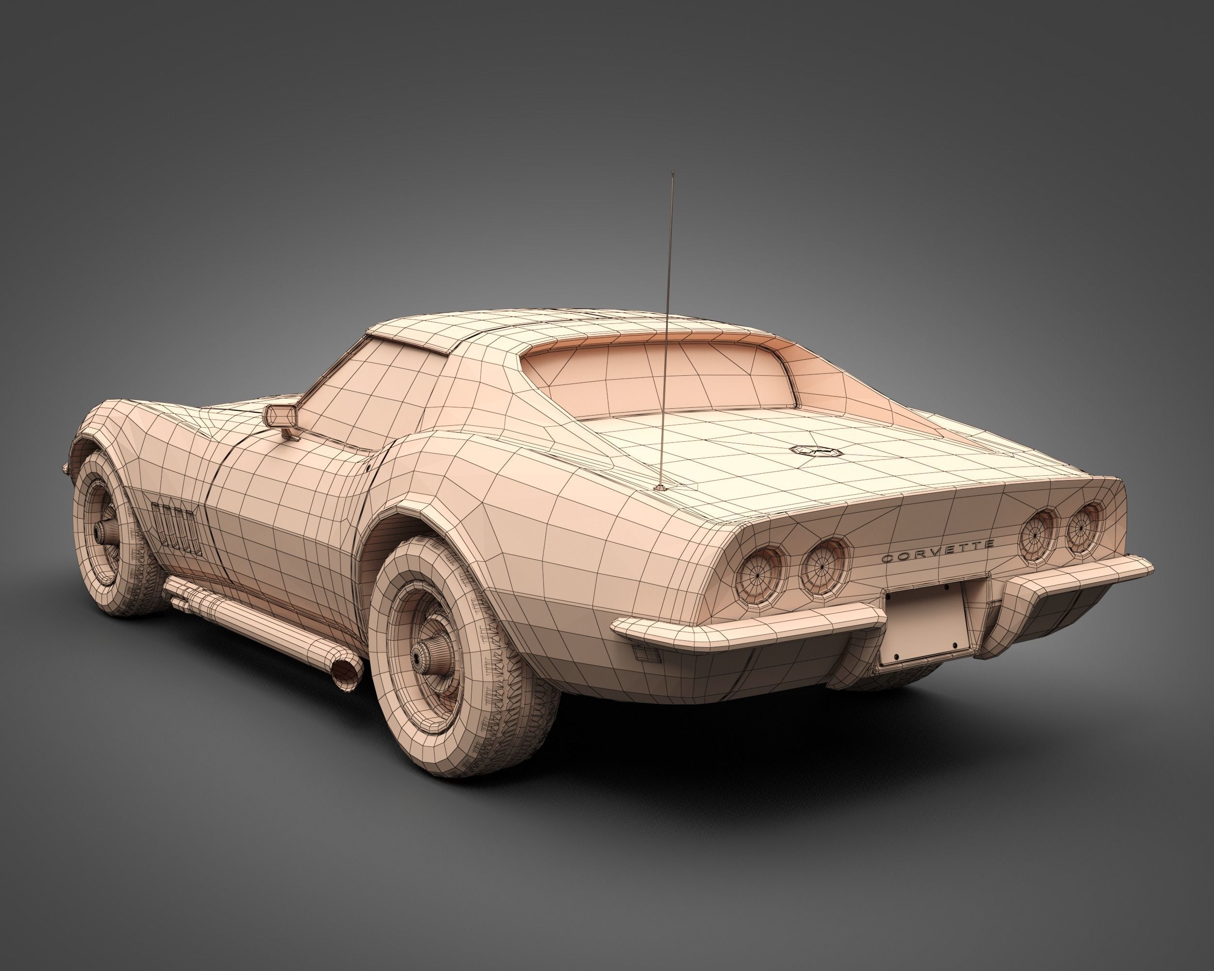 1969 Chevrolet Corvette 3D model_13