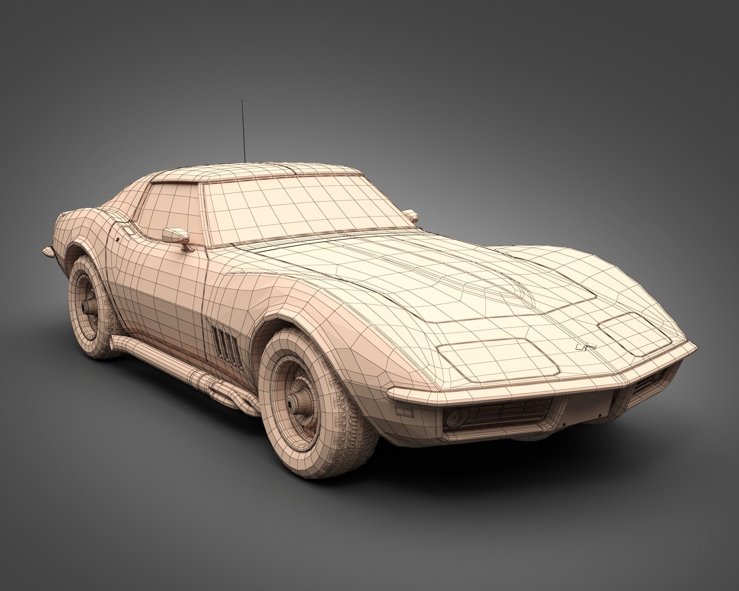 1969 Chevrolet Corvette 3D model_12