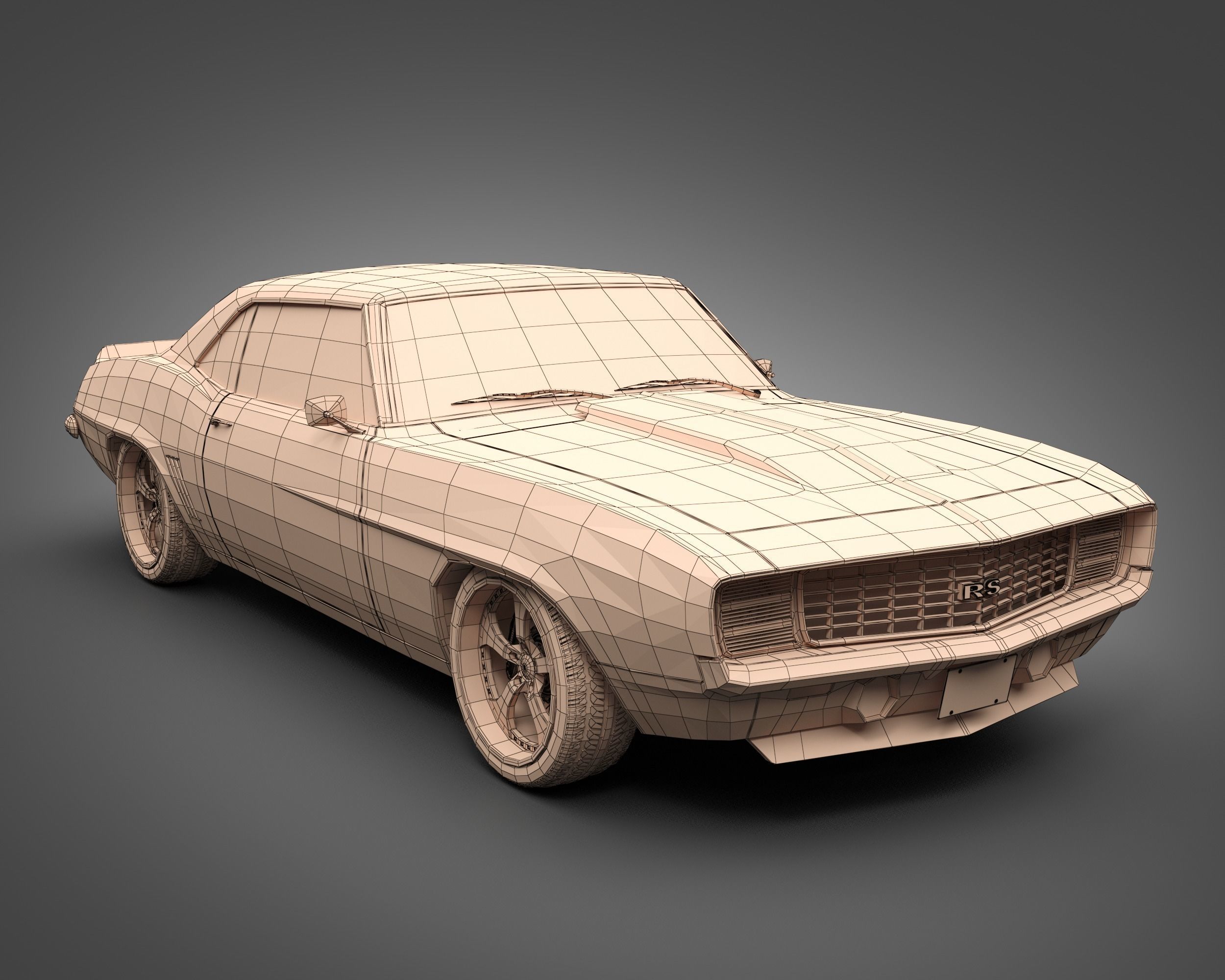 1969 Chevrolet Camaro RS 3D model_12