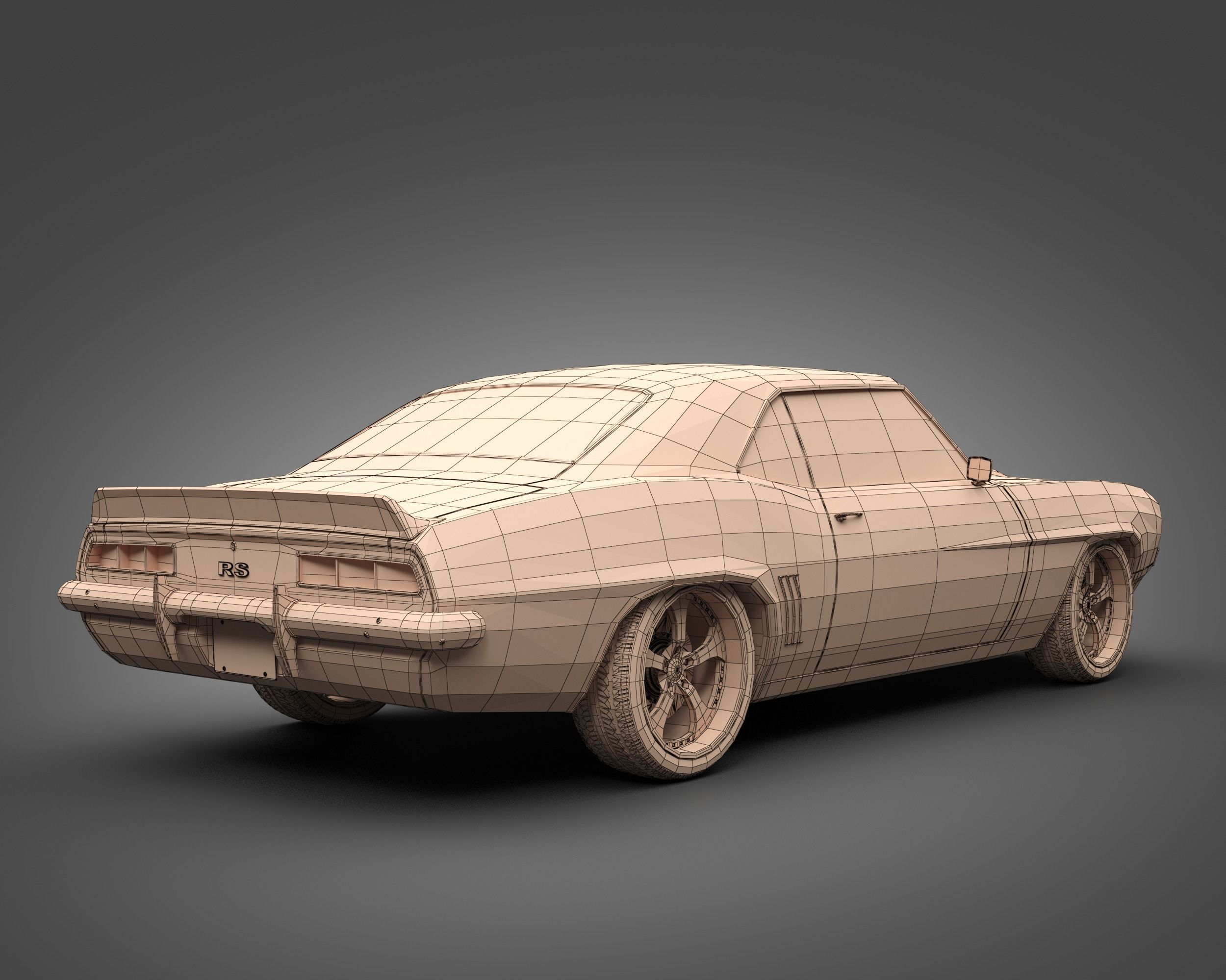 1969 Chevrolet Camaro RS 3D model_8