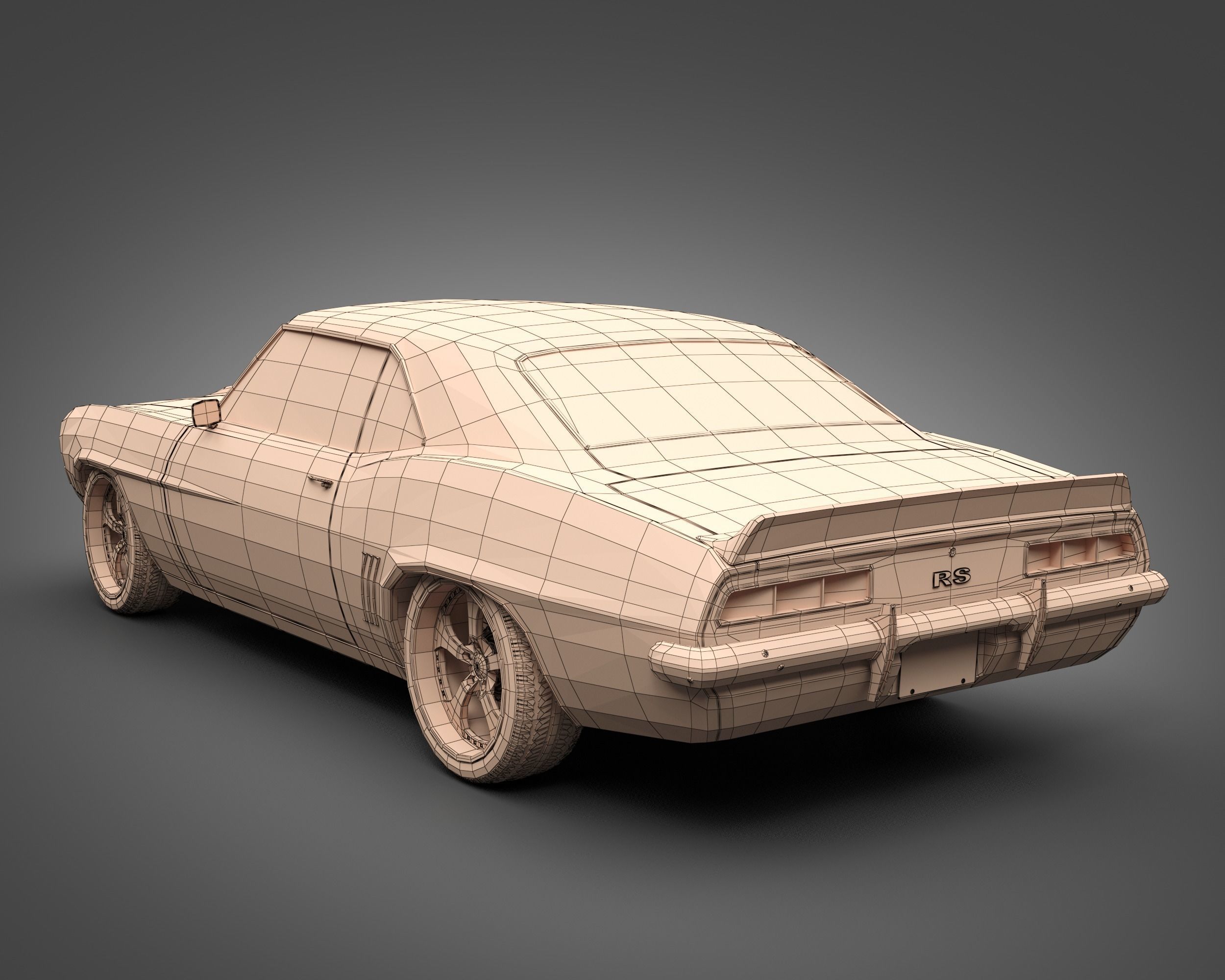 1969 Chevrolet Camaro RS 3D model_13