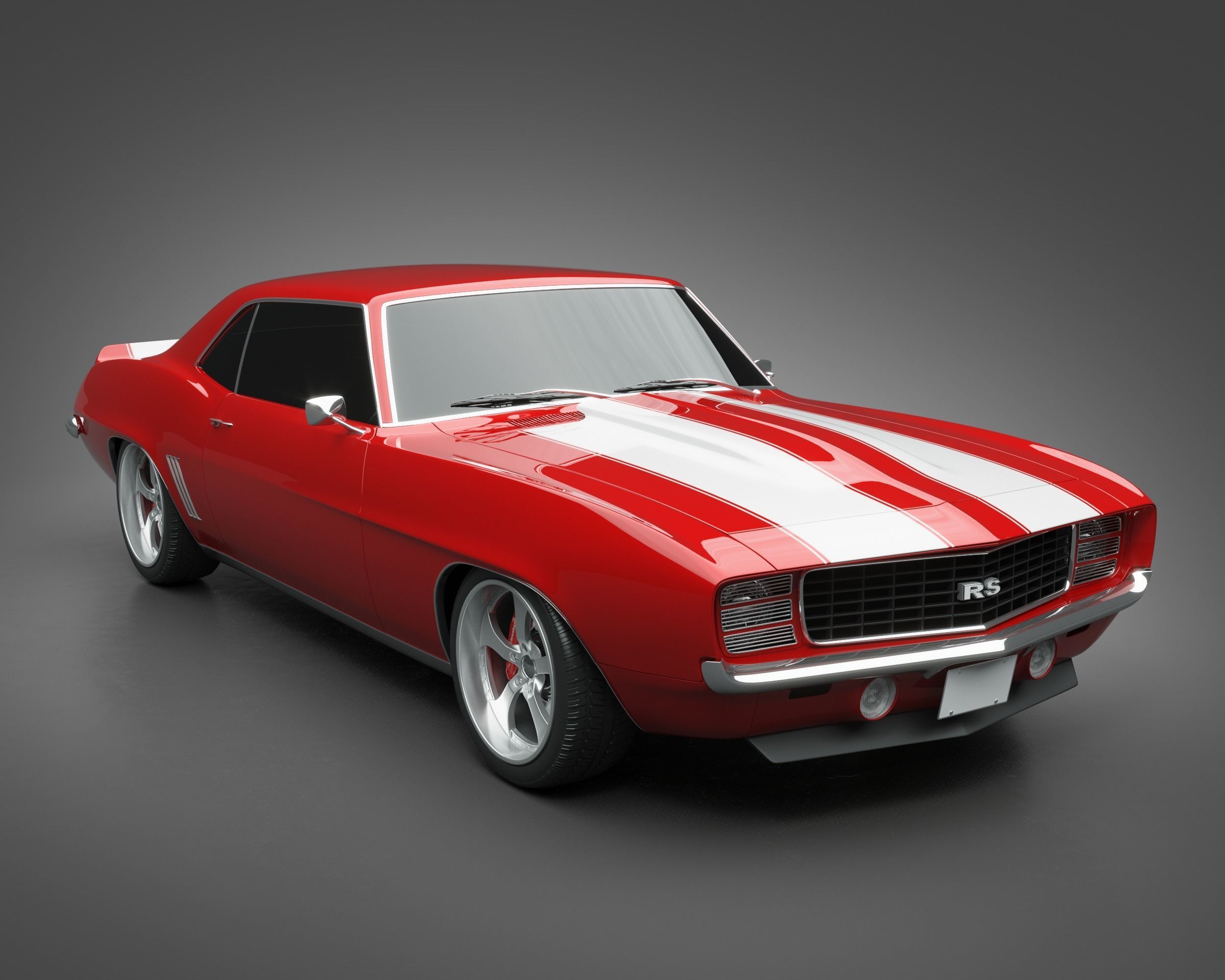 1969 Chevrolet Camaro RS 3D model_5