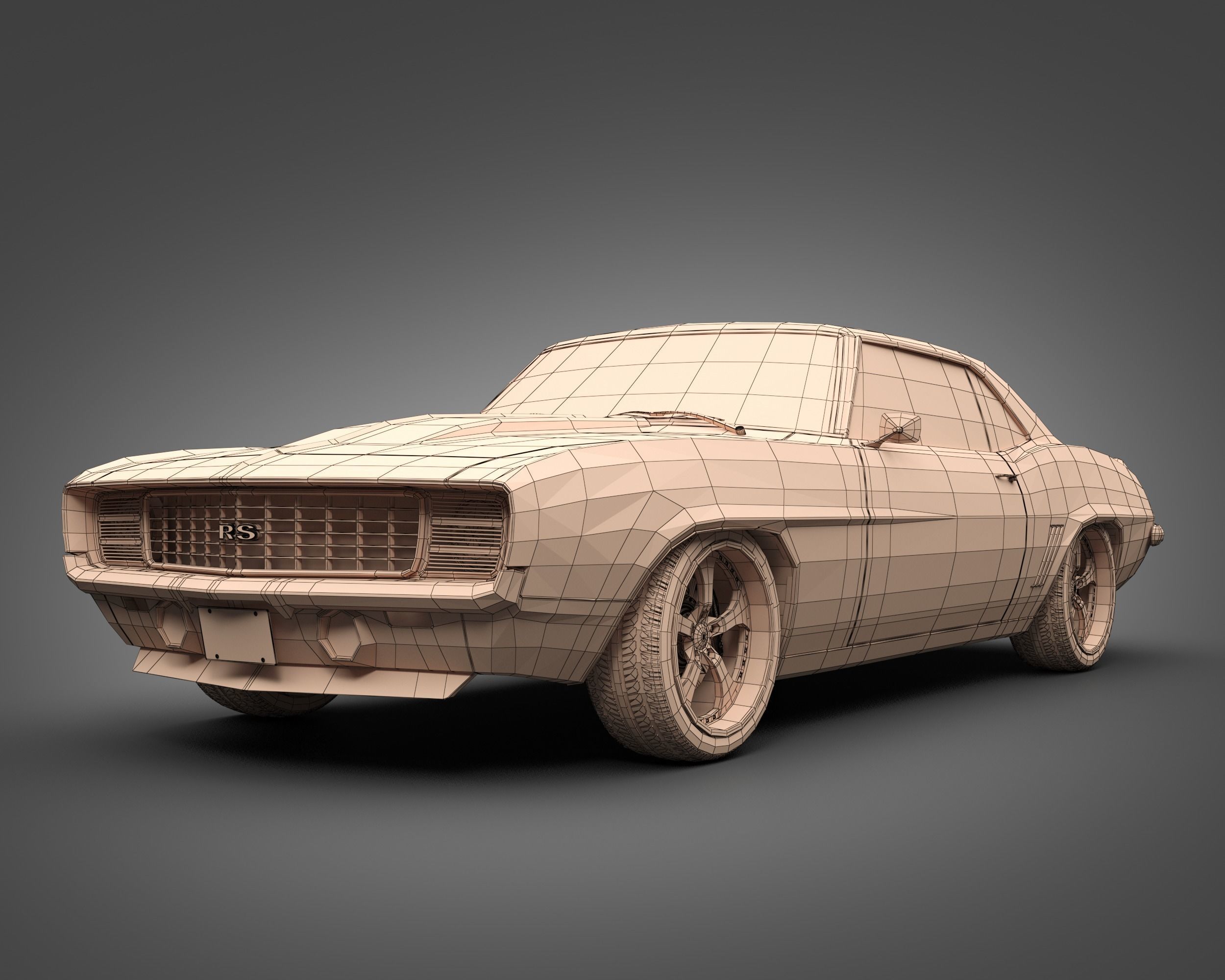 1969 Chevrolet Camaro RS 3D model_7