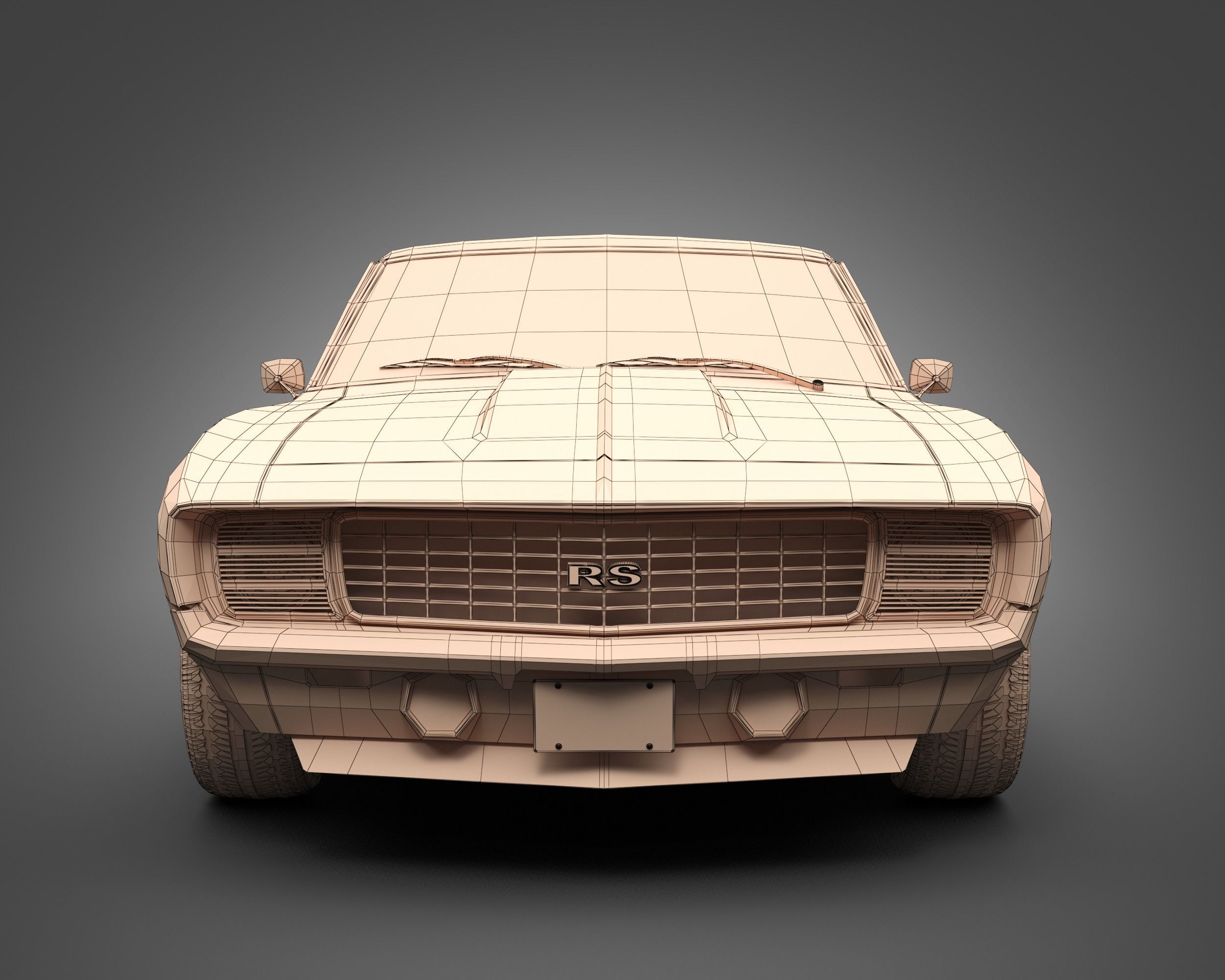 1969 Chevrolet Camaro RS 3D model_9