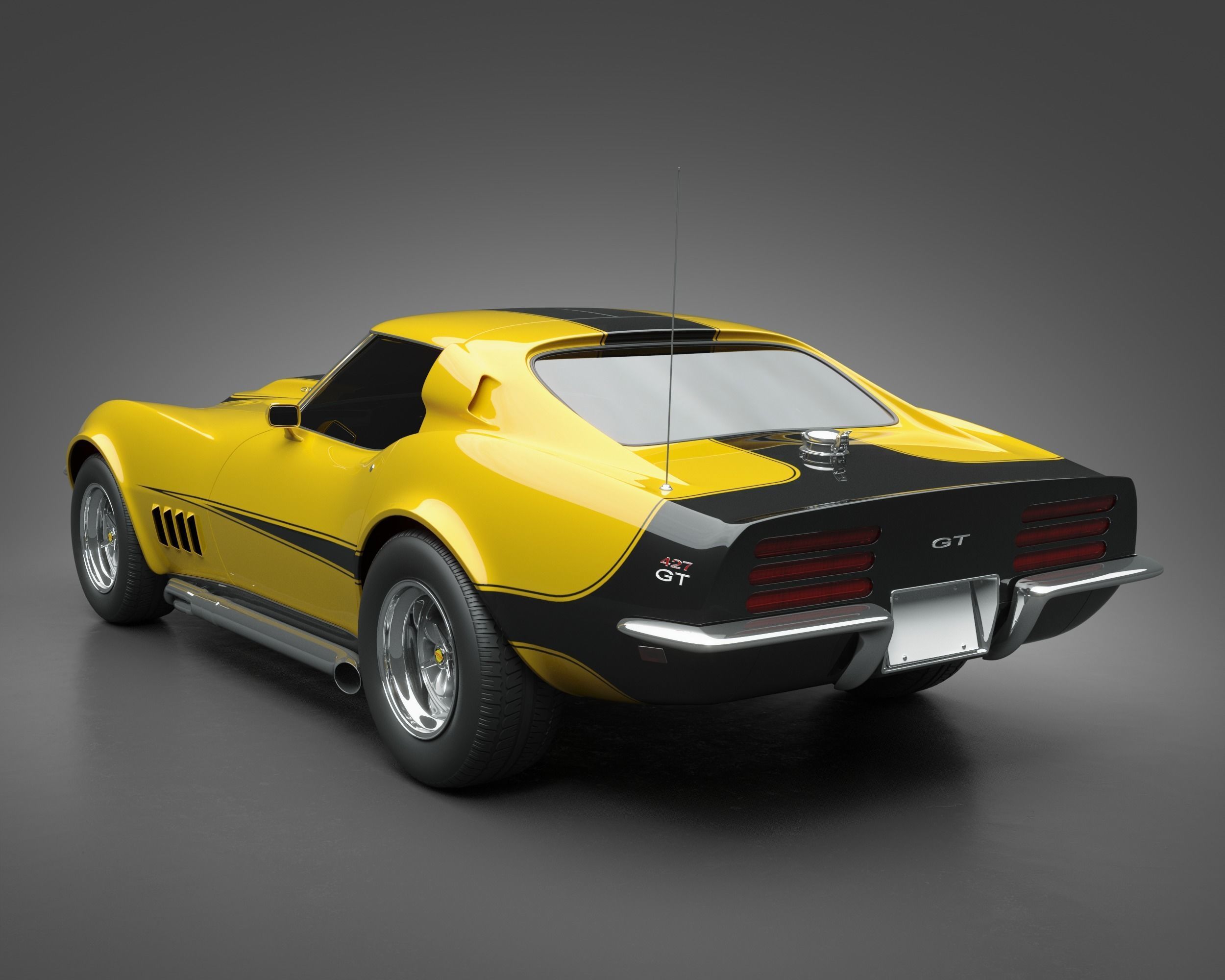 1969 Baldwin-Motion Corvette Phase III GT 3D model_6