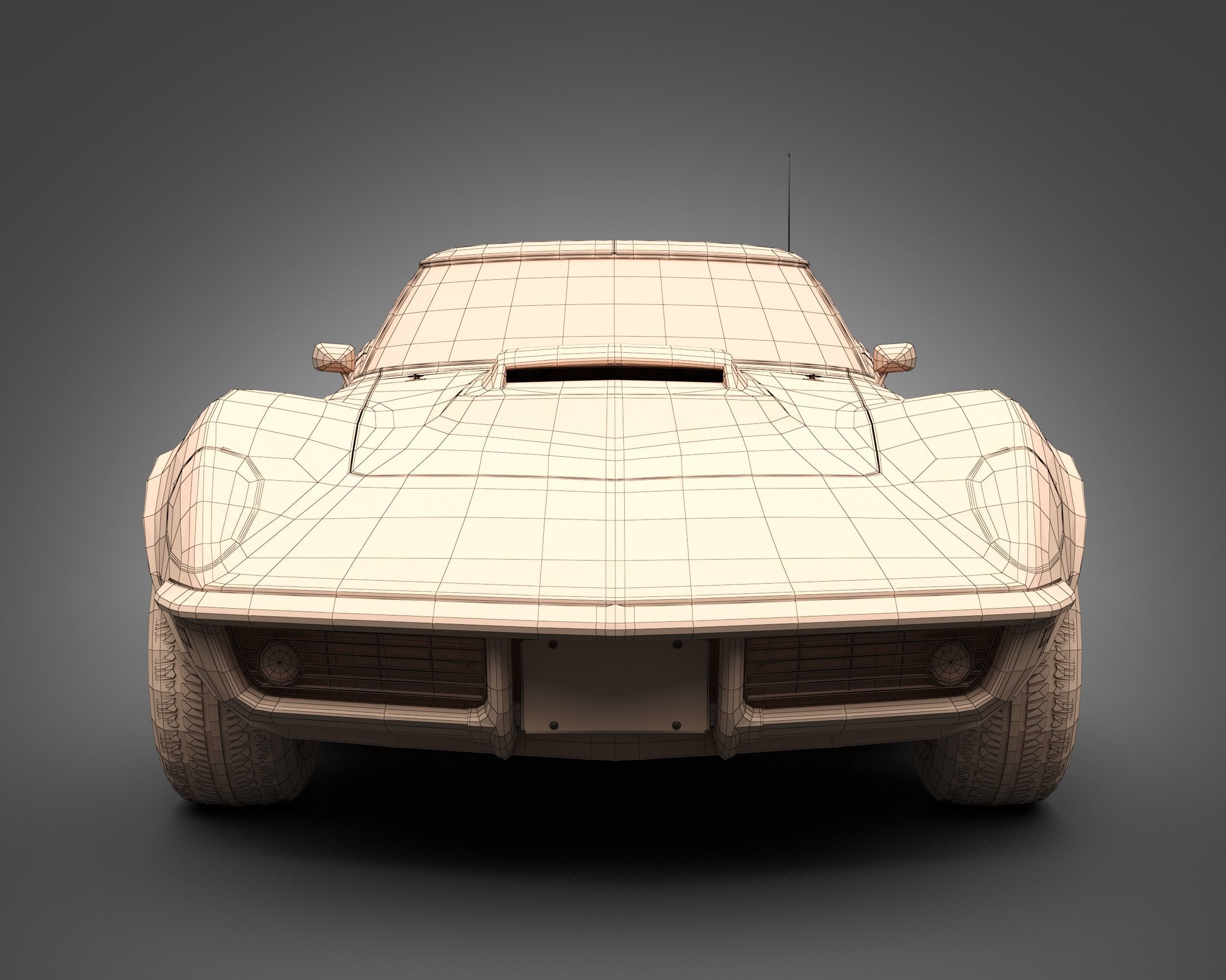 1969 Baldwin-Motion Corvette Phase III GT 3D model_9