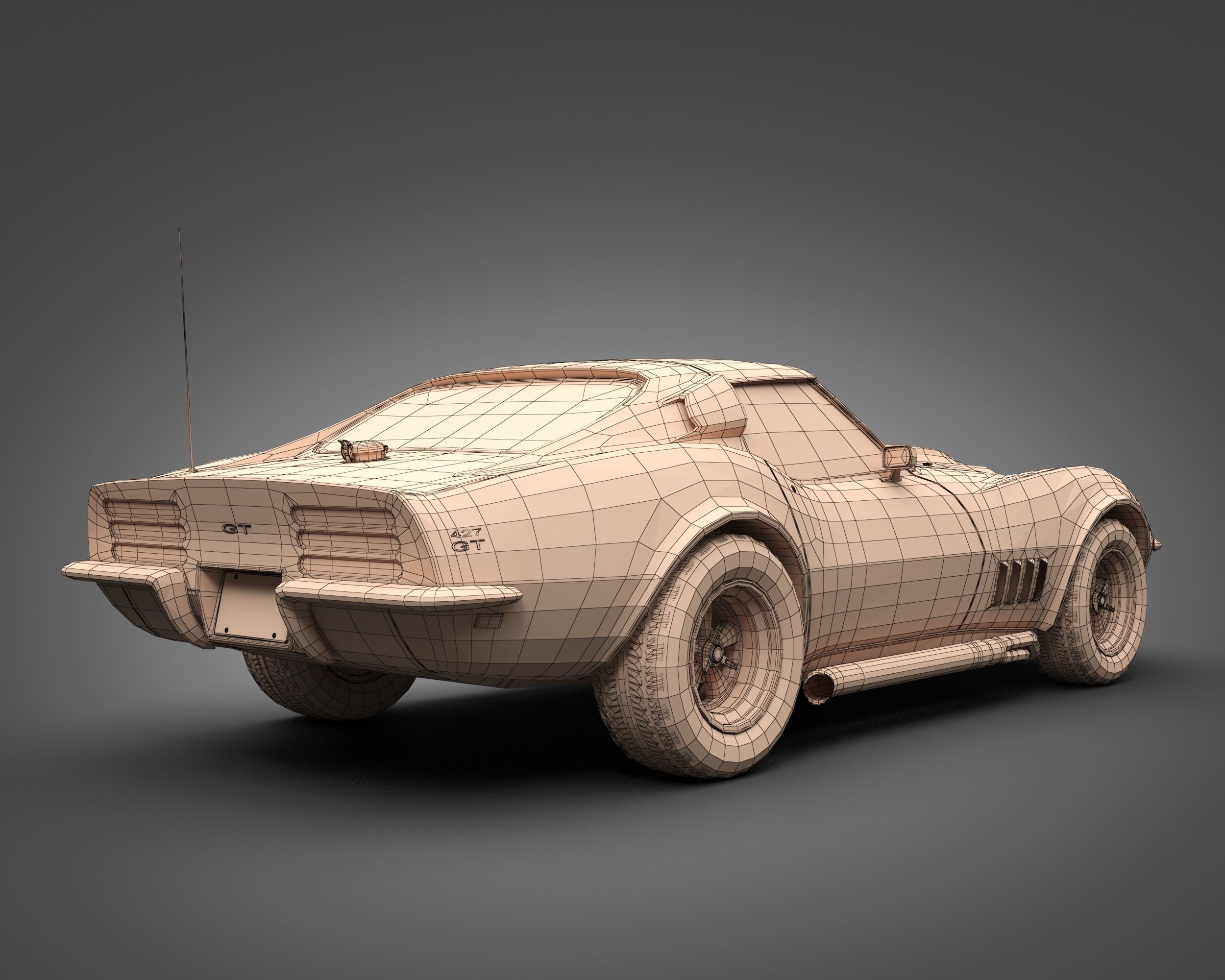 1969 Baldwin-Motion Corvette Phase III GT 3D model_8