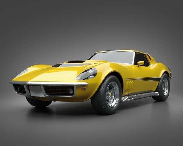 1969 Baldwin-Motion Corvette Phase III GT 3D model