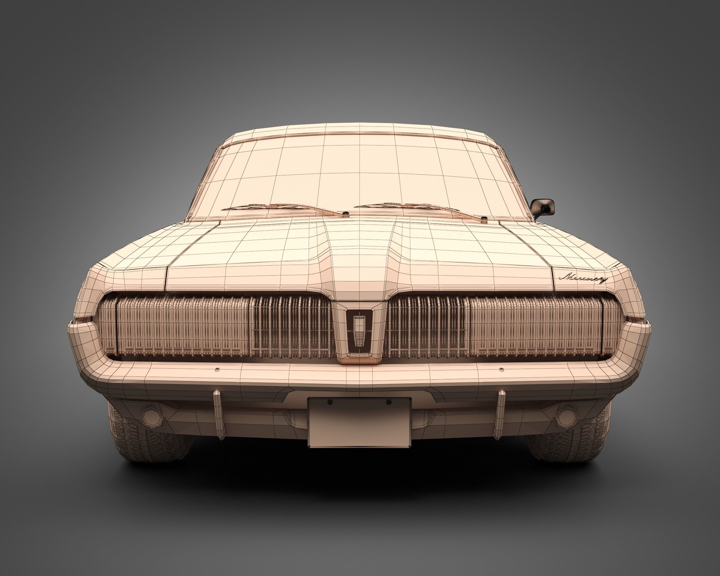 1968 Mercury Cougar 3D model_9