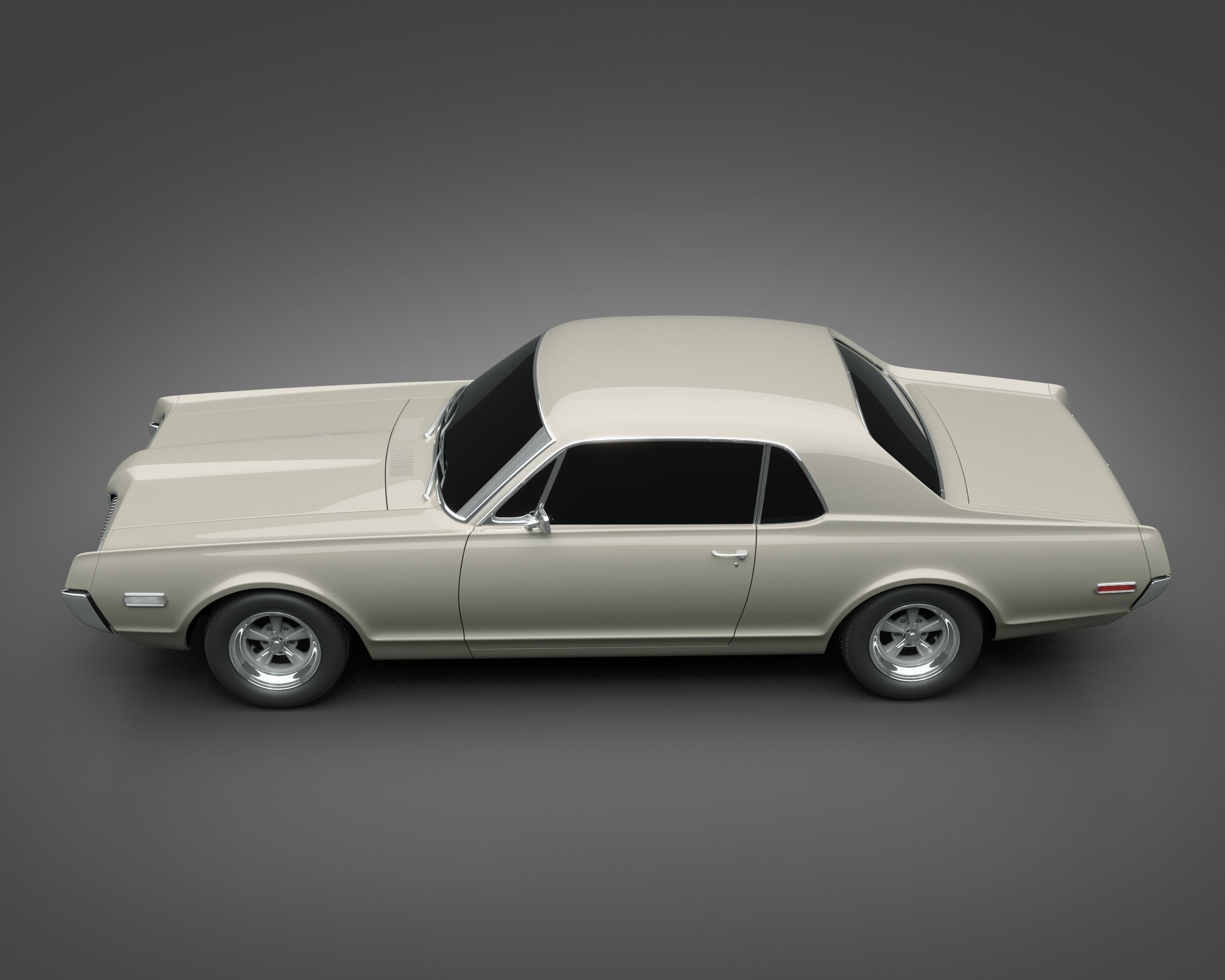 1968 Mercury Cougar 3D model_4