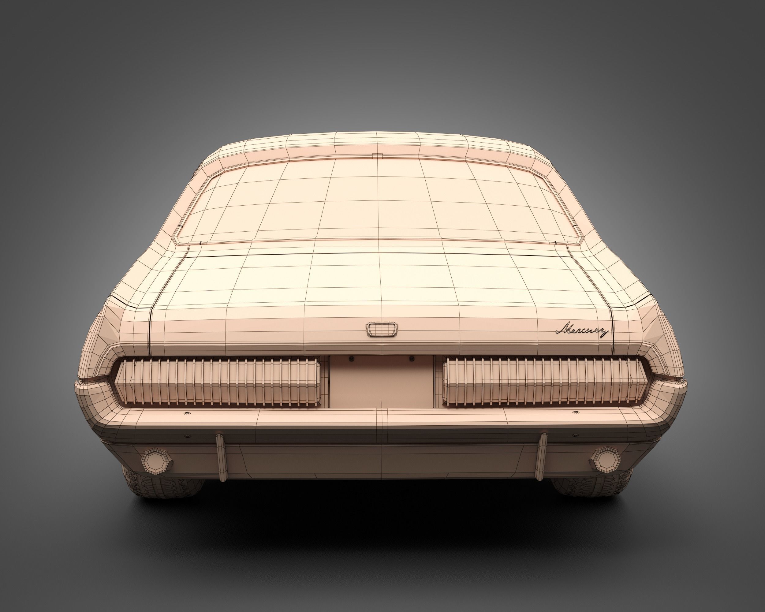 1968 Mercury Cougar 3D model_10