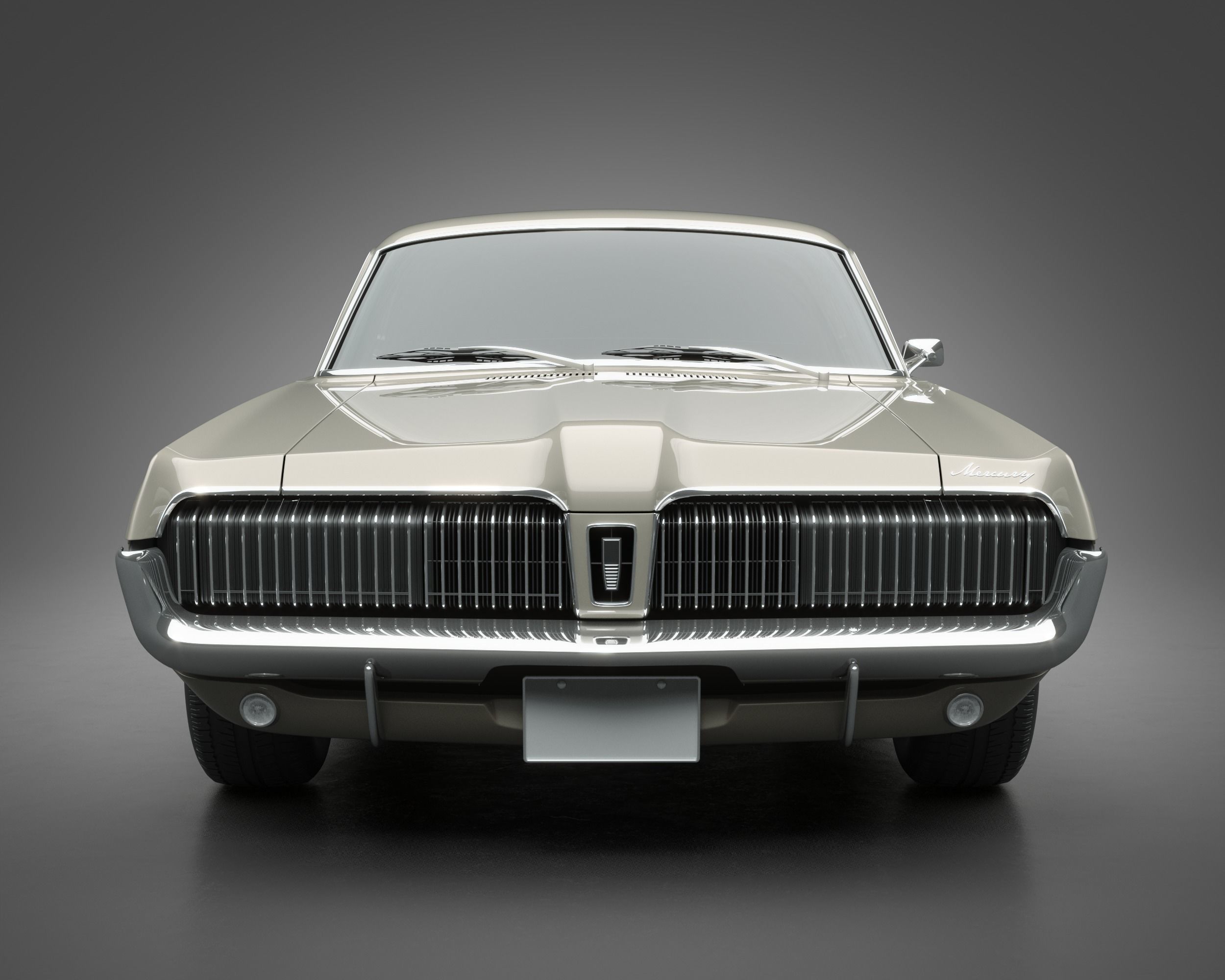 1968 Mercury Cougar 3D model_2