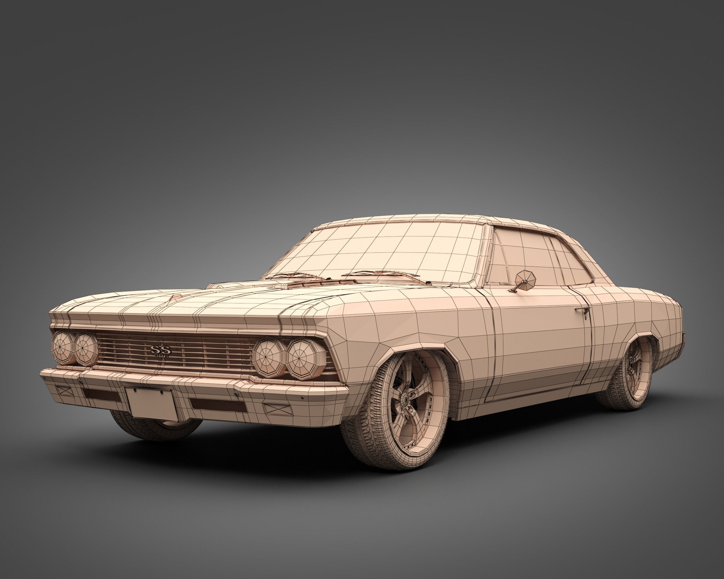 1966 Chevrolet Chevelle SS 3D model_7