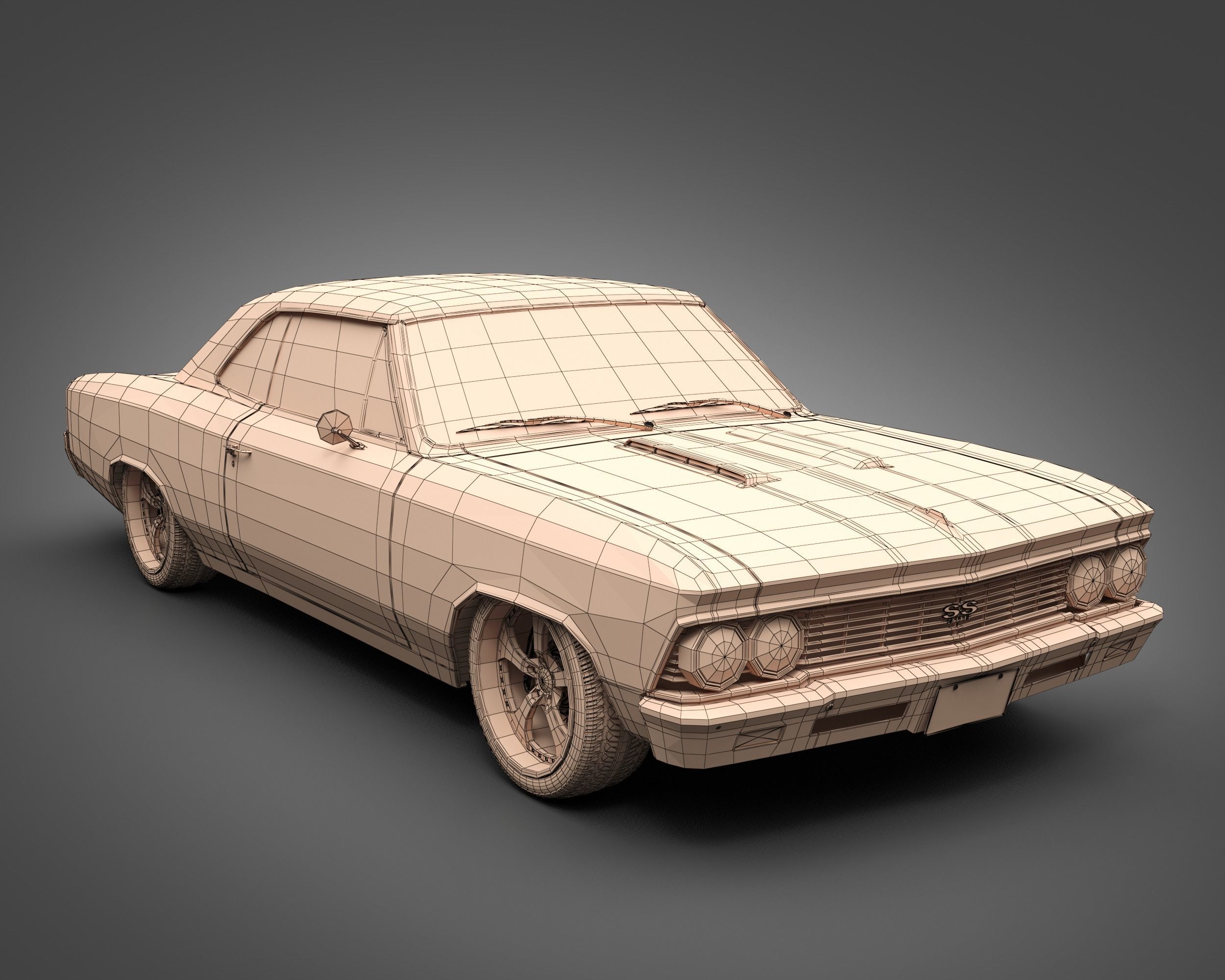 1966 Chevrolet Chevelle SS 3D model_12