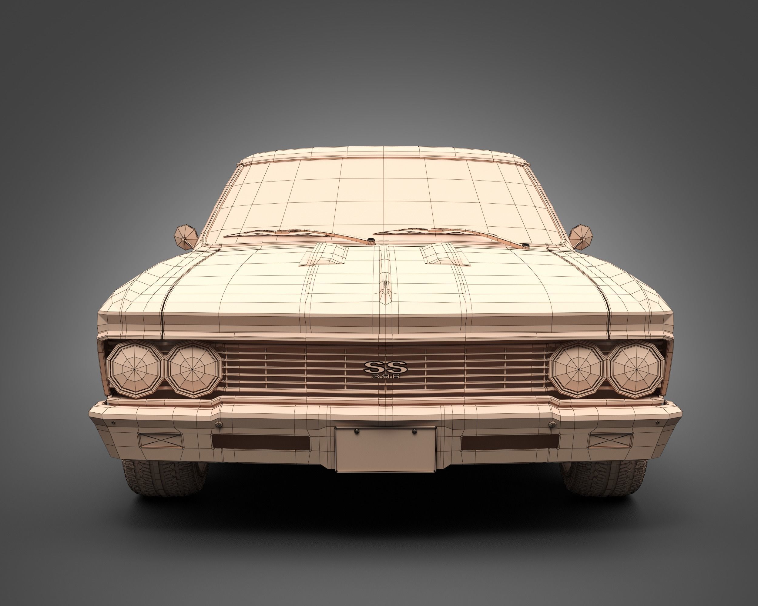 1966 Chevrolet Chevelle SS 3D model_9