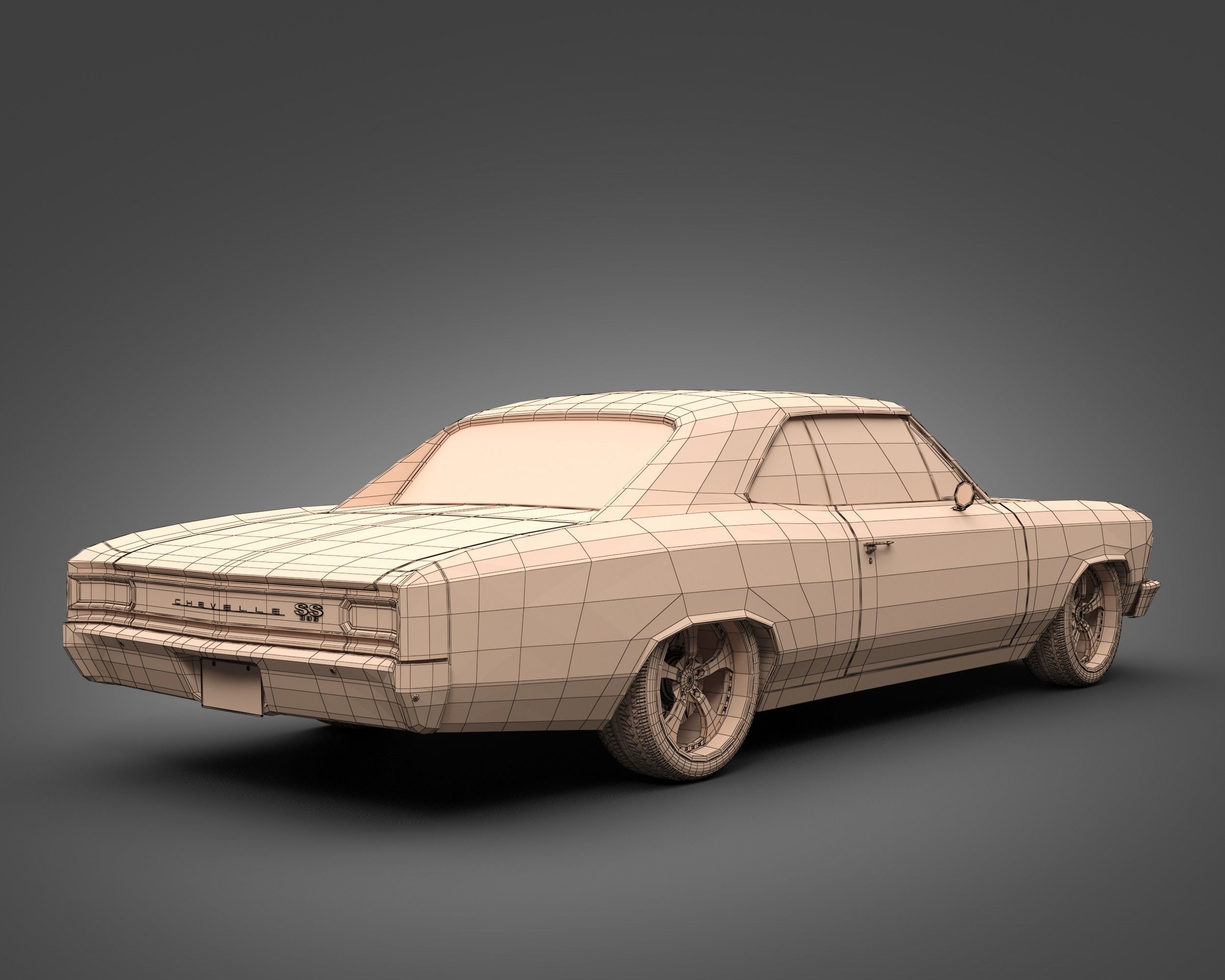 1966 Chevrolet Chevelle SS 3D model_8